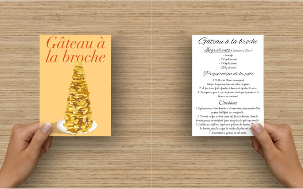 Carte-recette "gâteau à la broche"
